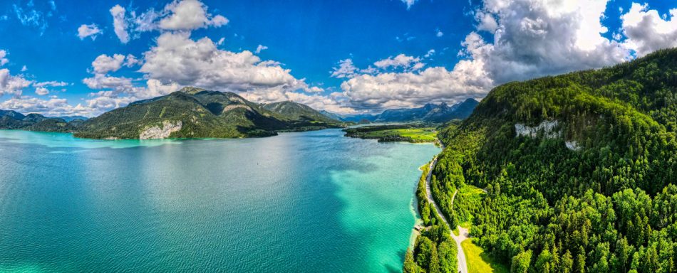 Wolfgangsee von oben.